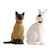 Adventures of Tintin Snowy and Cat of Marlinspike Statue